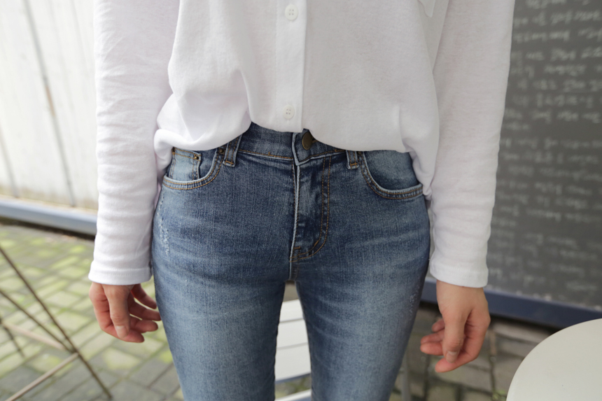 Women Jeans Pants Ash Blue Boots Cut Span Jeans Co